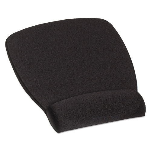 3M - Foam Mouse Pad w/Wrist Rest, Nonskid Base, 6-7/8 x 8-5/9, Black, Sold as 1 EA