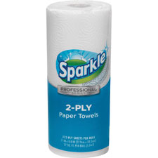 Sparkle Towel Roll, 2-Ply, 70Shts/RL, 30 RL/CT, White, Sold as 1 Carton, 100 Each per Carton