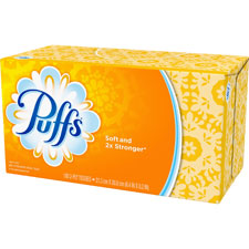 Puffs Facial Tissue, Tall FLat Box, 4320/CT, White, Sold as 1 Carton, 180 Each per Carton