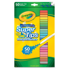 Crayola Washable Super Tips Fine Line Markers, Sold as 1 Package, 50 Each per Package 