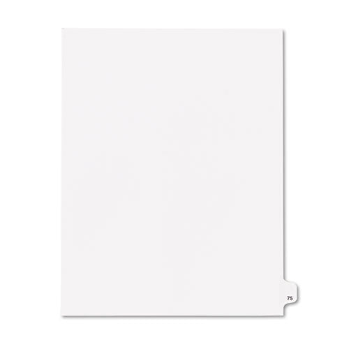 80000 Series Legal Index Dividers, Side Tab, Printed "75", 25/Pack, Sold as 1 Package