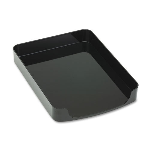 2200 Series Front-Loading Desk Tray, Single Tier, Plastic, Letter, Black, Sold as 1 Each