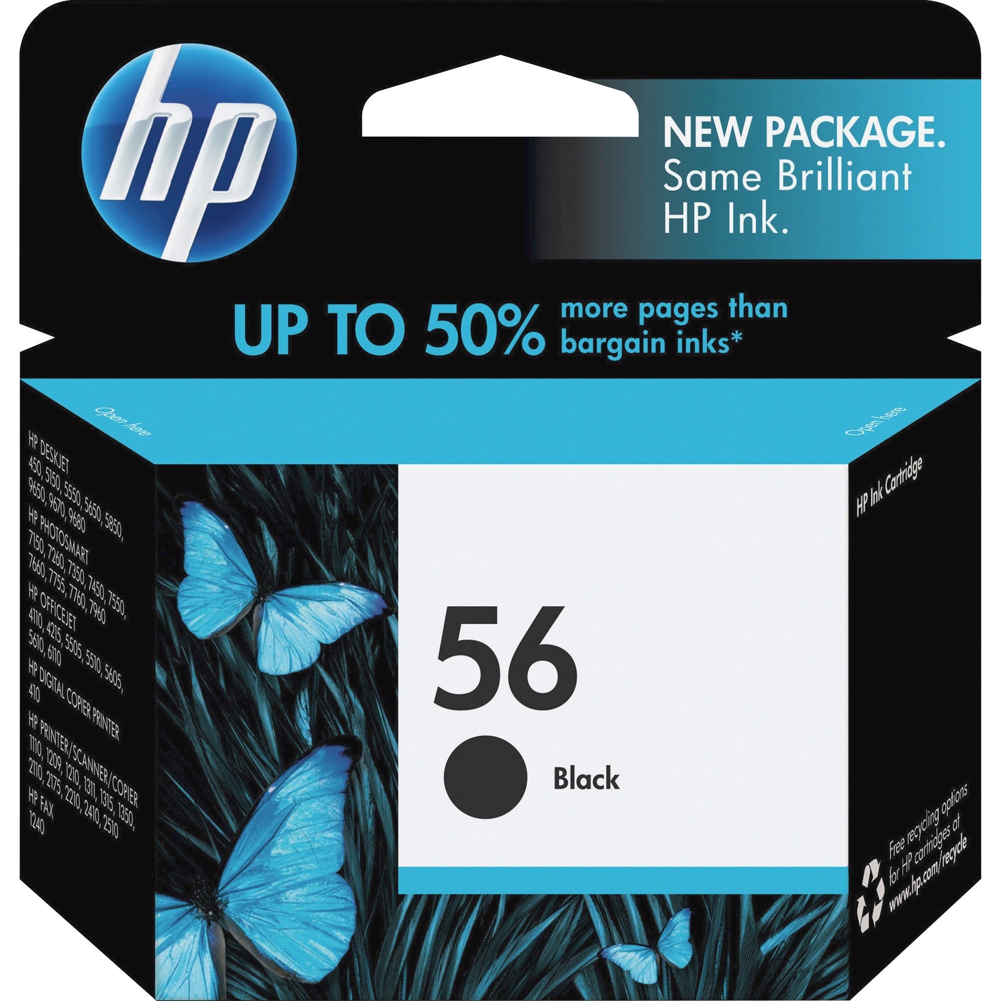 HP 56, (C6656AN) Black Original Ink Cartridge