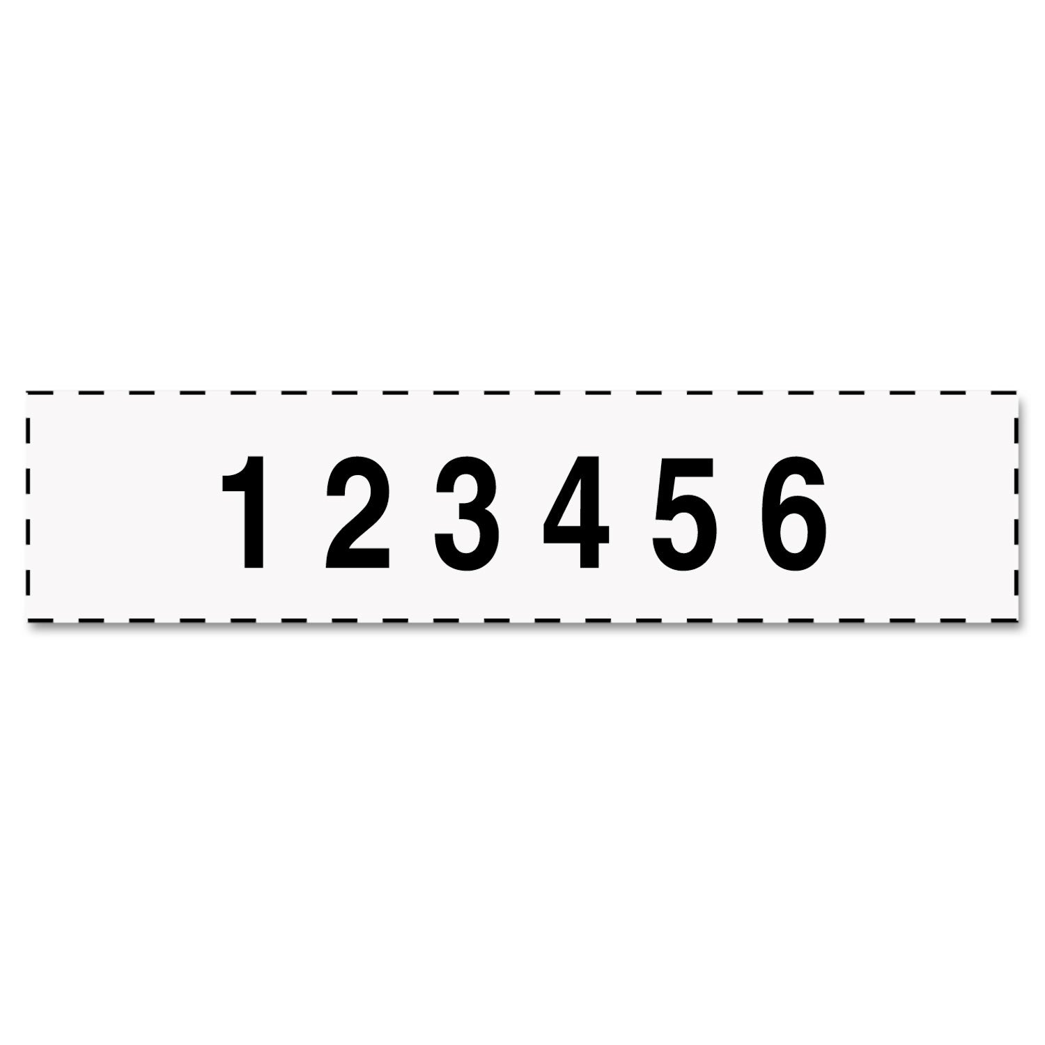 Professional Self-Inking Numberer, Six Bands/Digits, Type Size: 1 1/2, Black - 