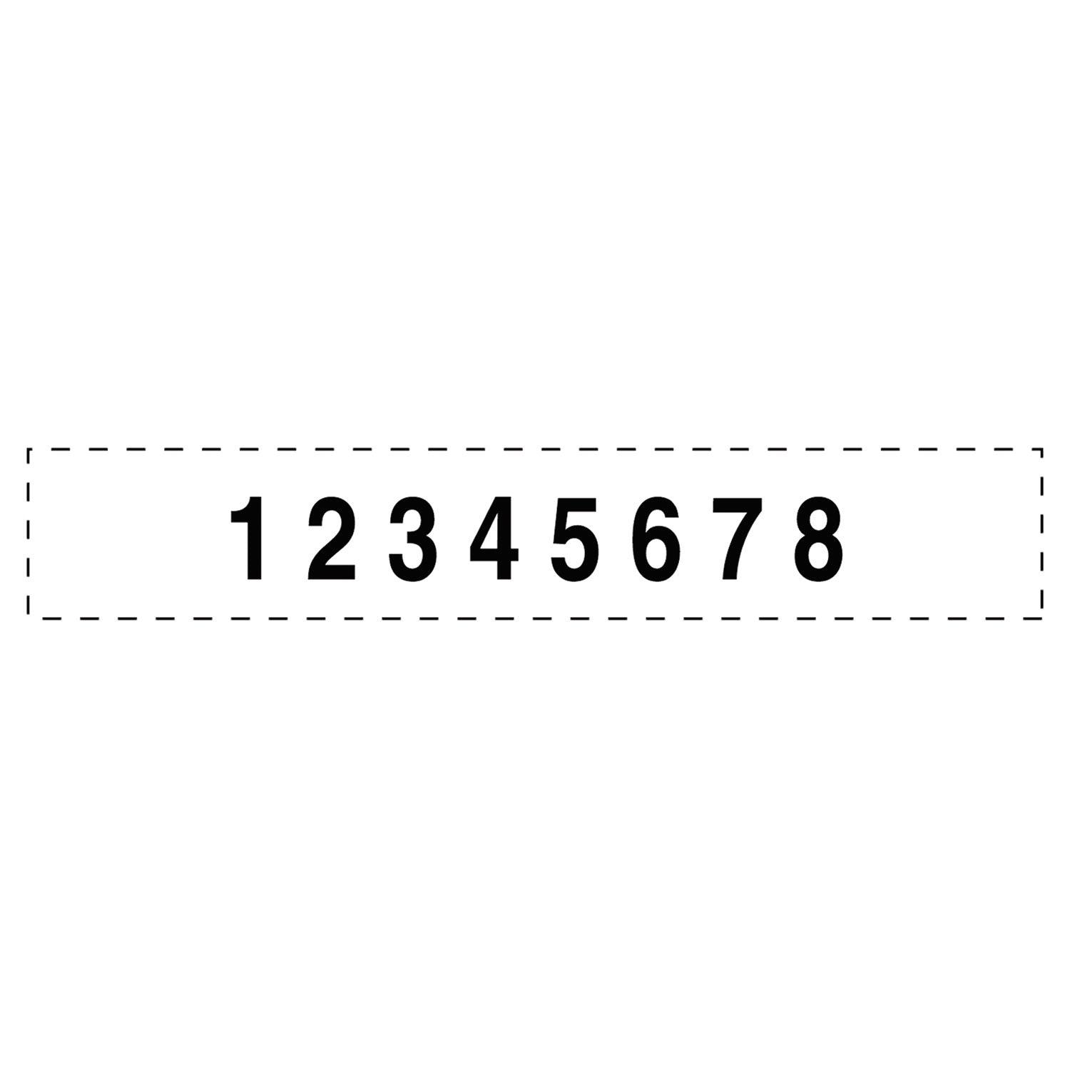 Professional Self-Inking Numberer, Eight Bands/Digits, Type Size: 2, Black - 