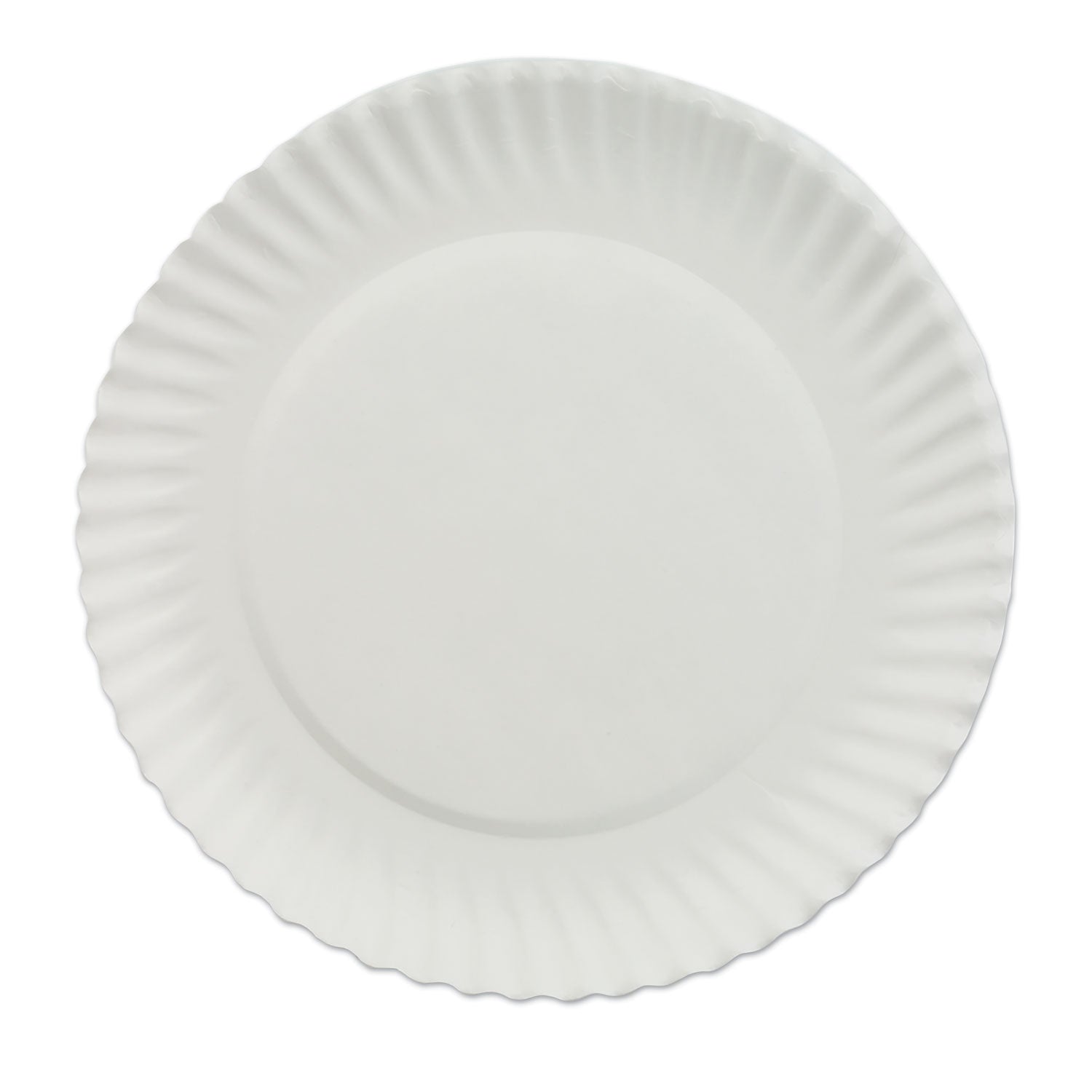 White Paper Plates, 6" dia, 100/Pack, 10 Packs/Carton - 