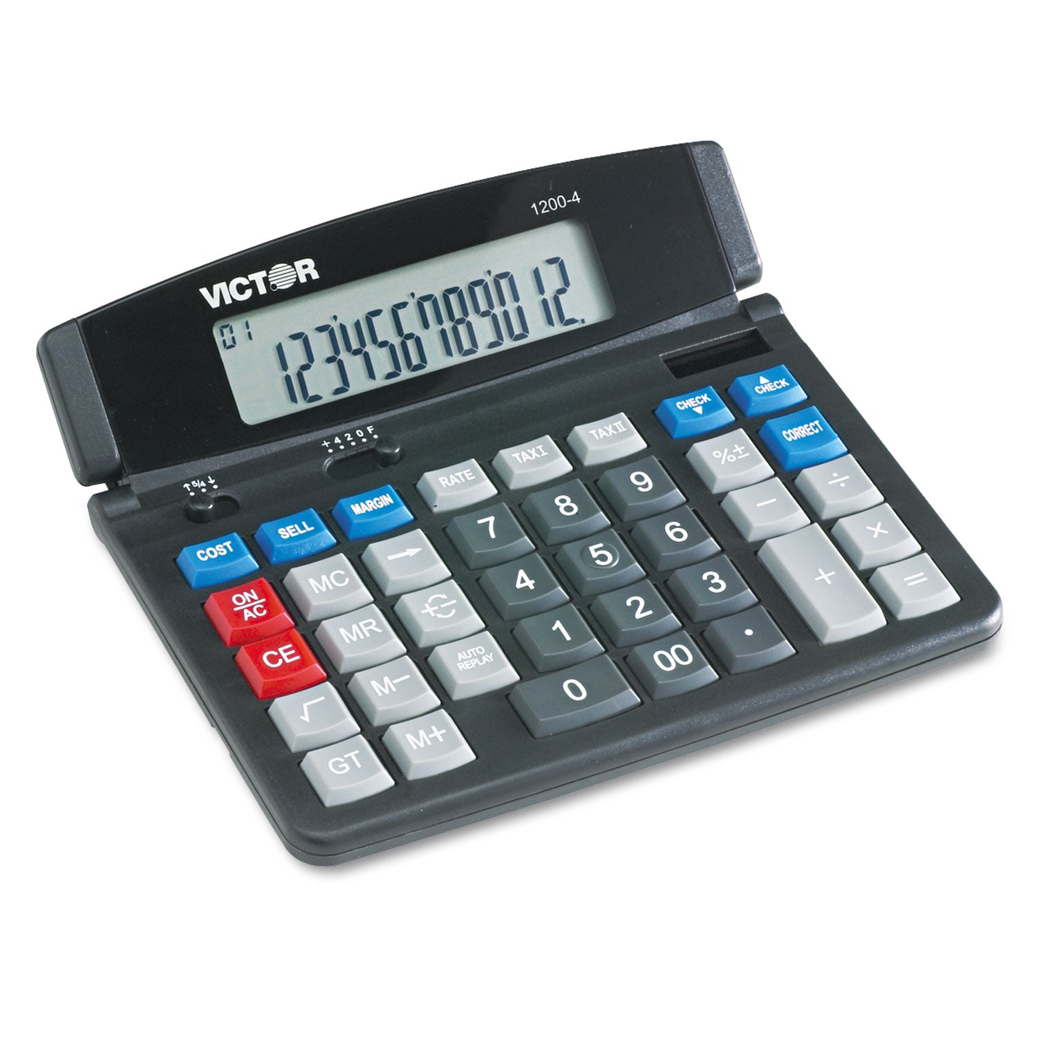 1200-4 Business Desktop Calculator, 12-Digit LCD - 