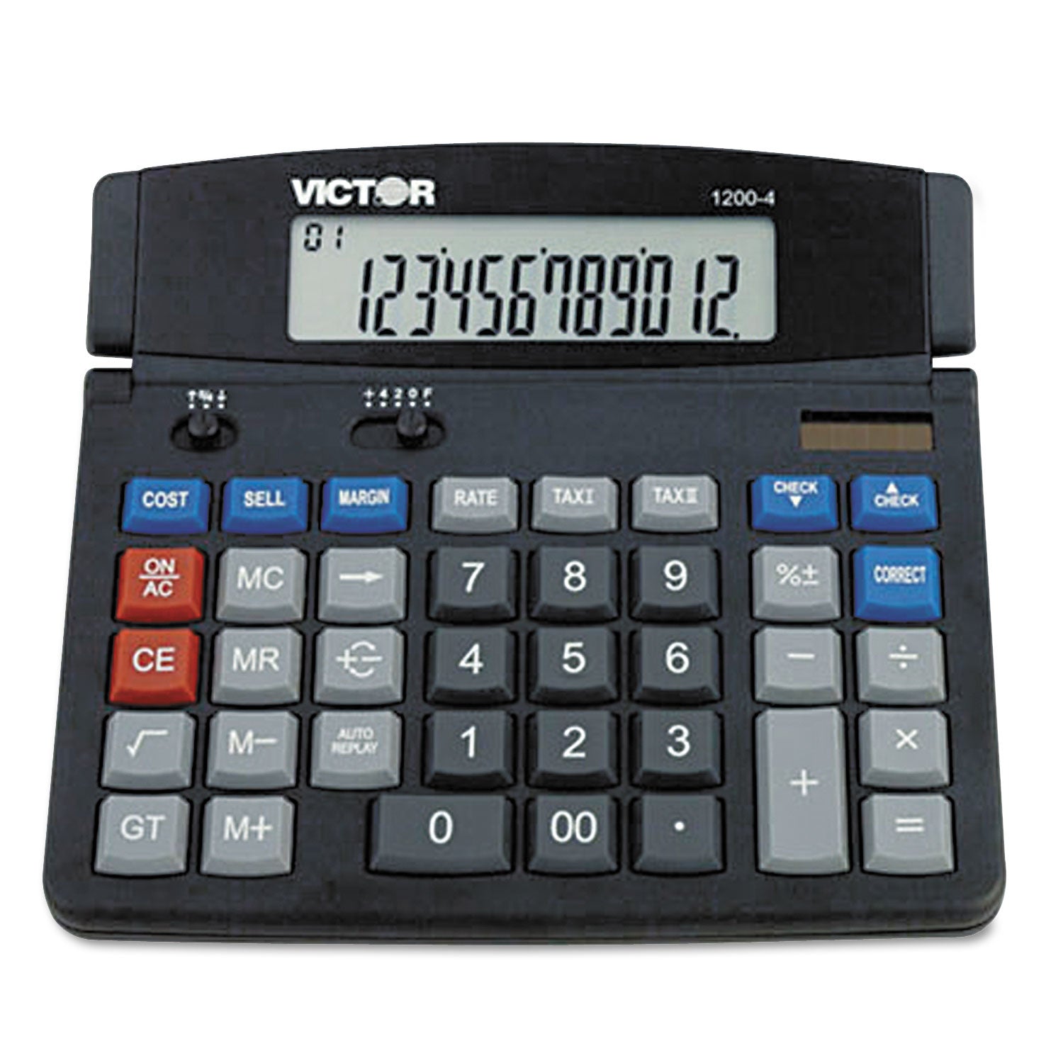 1200-4 Business Desktop Calculator, 12-Digit LCD - 