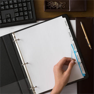 Print and Apply Index Maker Clear Label Dividers, 5-Tab, White Tabs, 11 x 8.5, White, 25 Sets