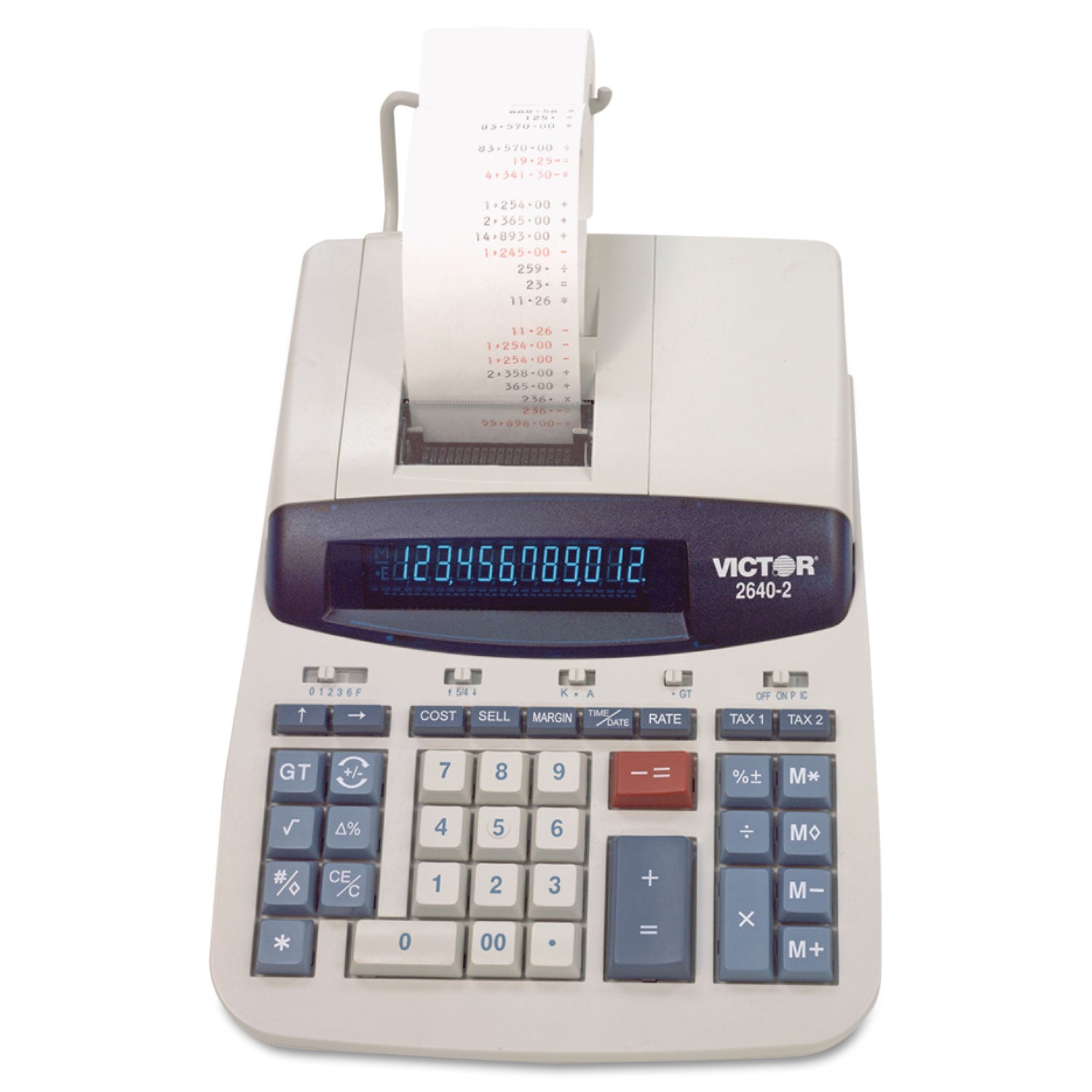 2640-2 Two-Color Printing Calculator, Black/Red Print, 4.6 Lines/Sec - 
