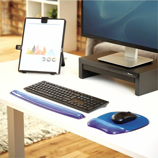 Gel Crystals Keyboard Wrist Rest, 18.5 x 2.25, Blue