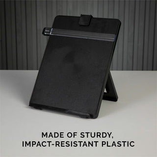 Non-Magnetic Letter-Size Desktop Copyholder, 125 Sheet Capacity, Plastic, Black