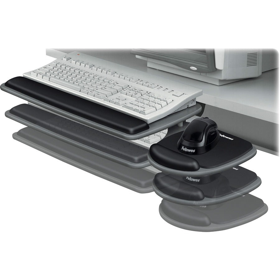 Adjustable Standard Keyboard Platform, 20.25w x 11.13d, Graphite/Black