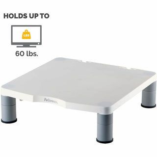 Standard Monitor Riser, For 21" Monitors, 13.38" x 13.63" x 2" to 4", Platinum/Graphite, Supports 60 lbs