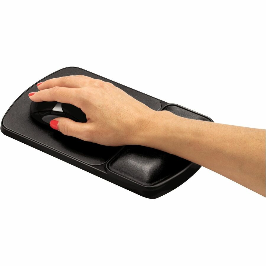 Gel Mouse Pad with Wrist Rest, 6.25 x 10.12, Graphite/Platinum