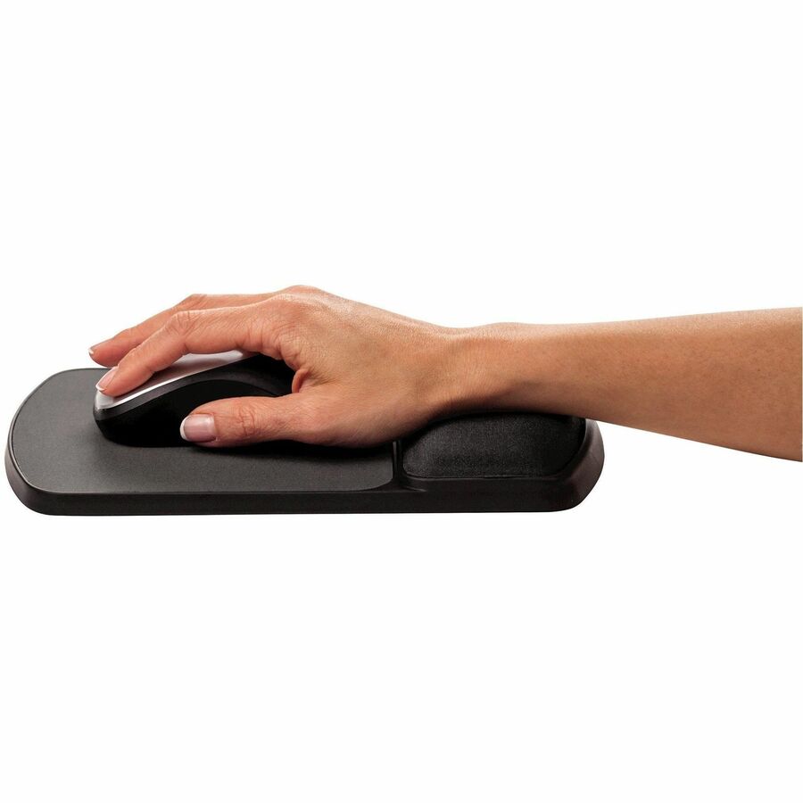Gel Mouse Pad with Wrist Rest, 6.25 x 10.12, Graphite/Platinum