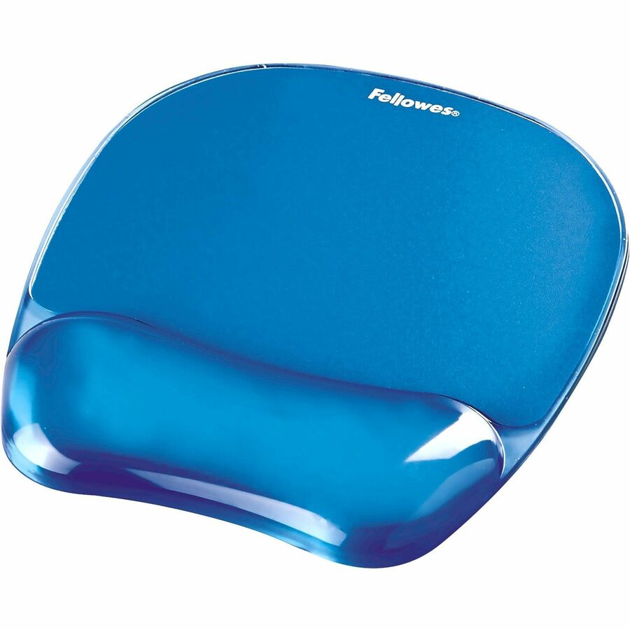 Gel Crystals Mouse Pad with Wrist Rest, 7.87 x 9.18, Blue