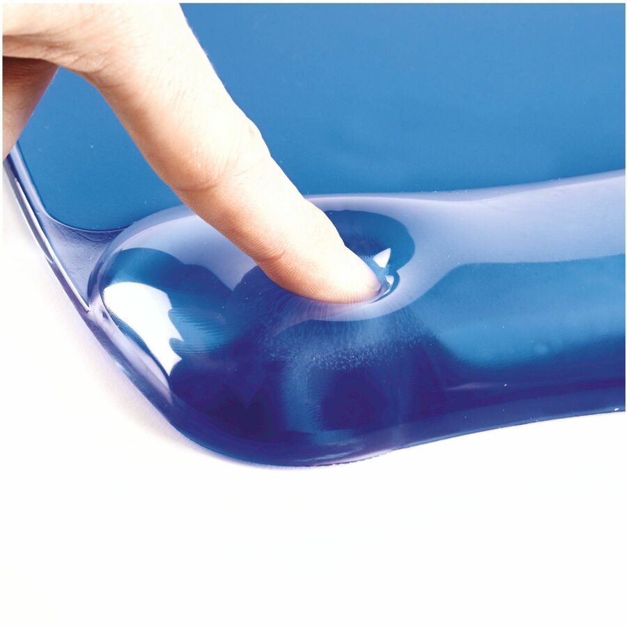 Gel Crystals Mouse Pad with Wrist Rest, 7.87 x 9.18, Blue