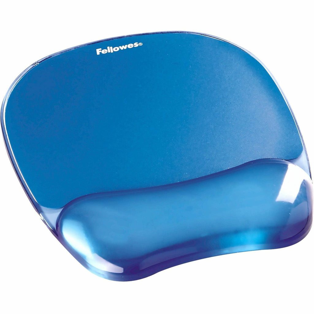 Gel Crystals Mouse Pad with Wrist Rest, 7.87 x 9.18, Blue