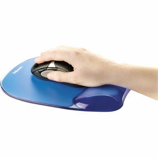 Gel Crystals Mouse Pad with Wrist Rest, 7.87 x 9.18, Blue