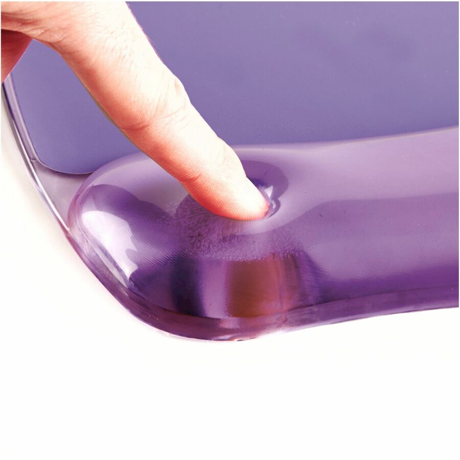 Gel Crystals Mouse Pad with Wrist Rest, 7.87 x 9.18, Purple