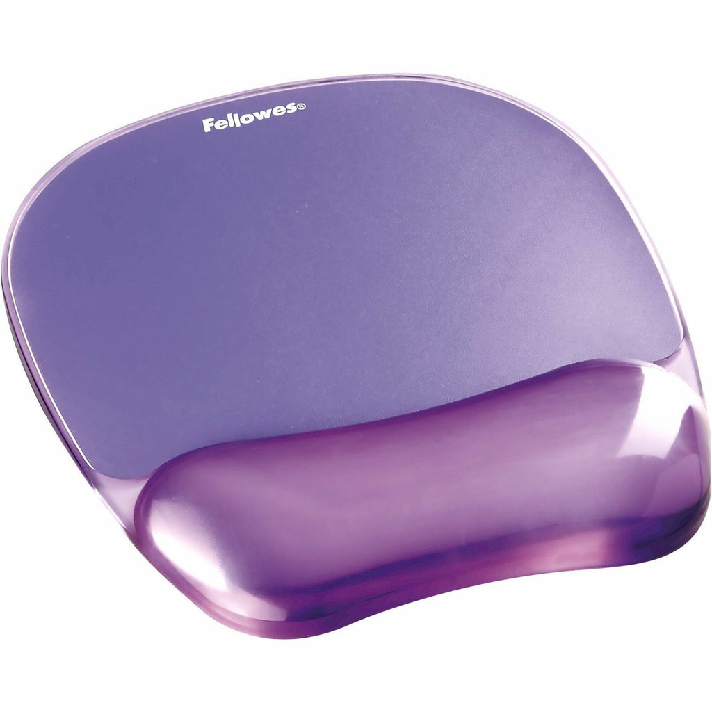 Gel Crystals Mouse Pad with Wrist Rest, 7.87 x 9.18, Purple