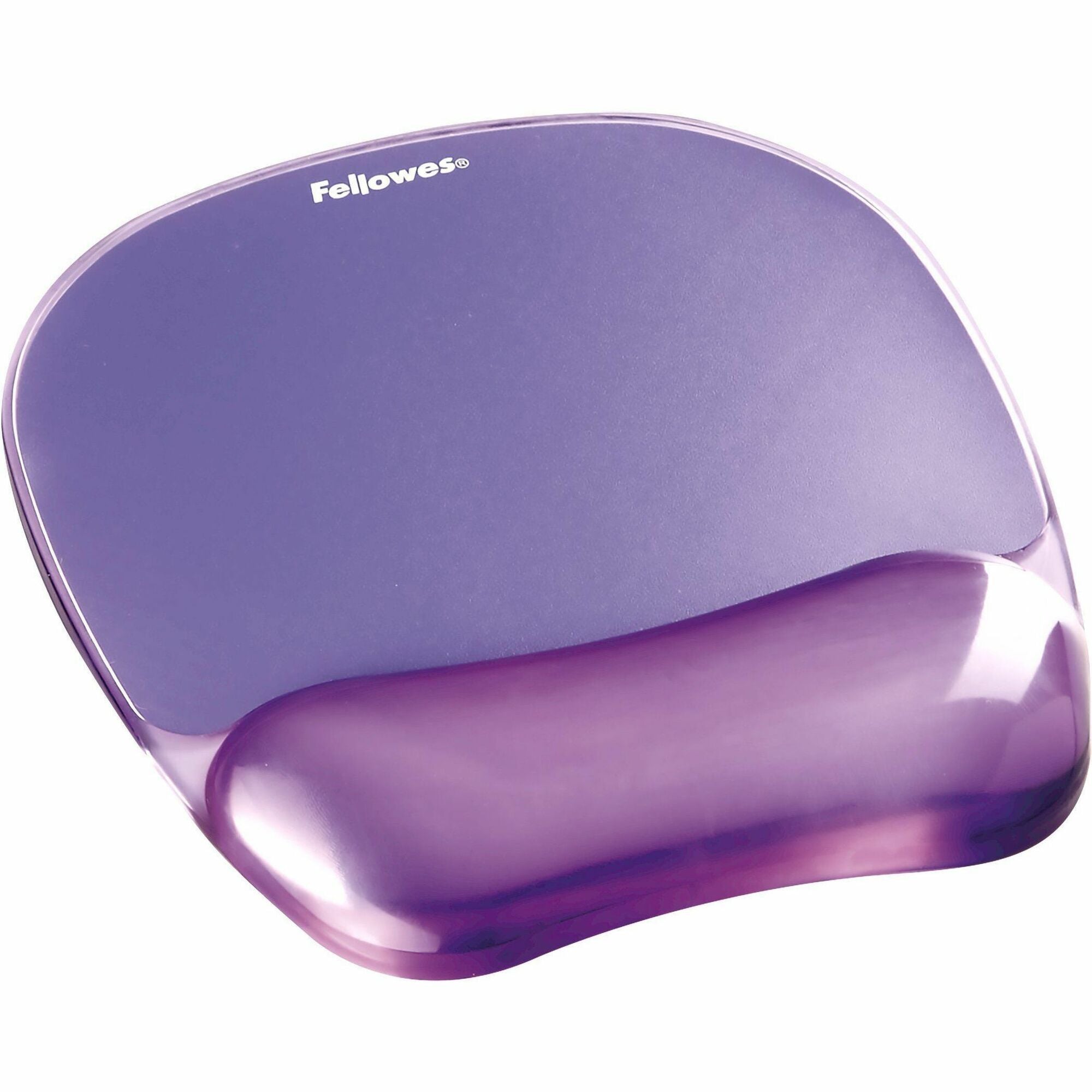 Gel Crystals Mouse Pad with Wrist Rest, 7.87 x 9.18, Purple