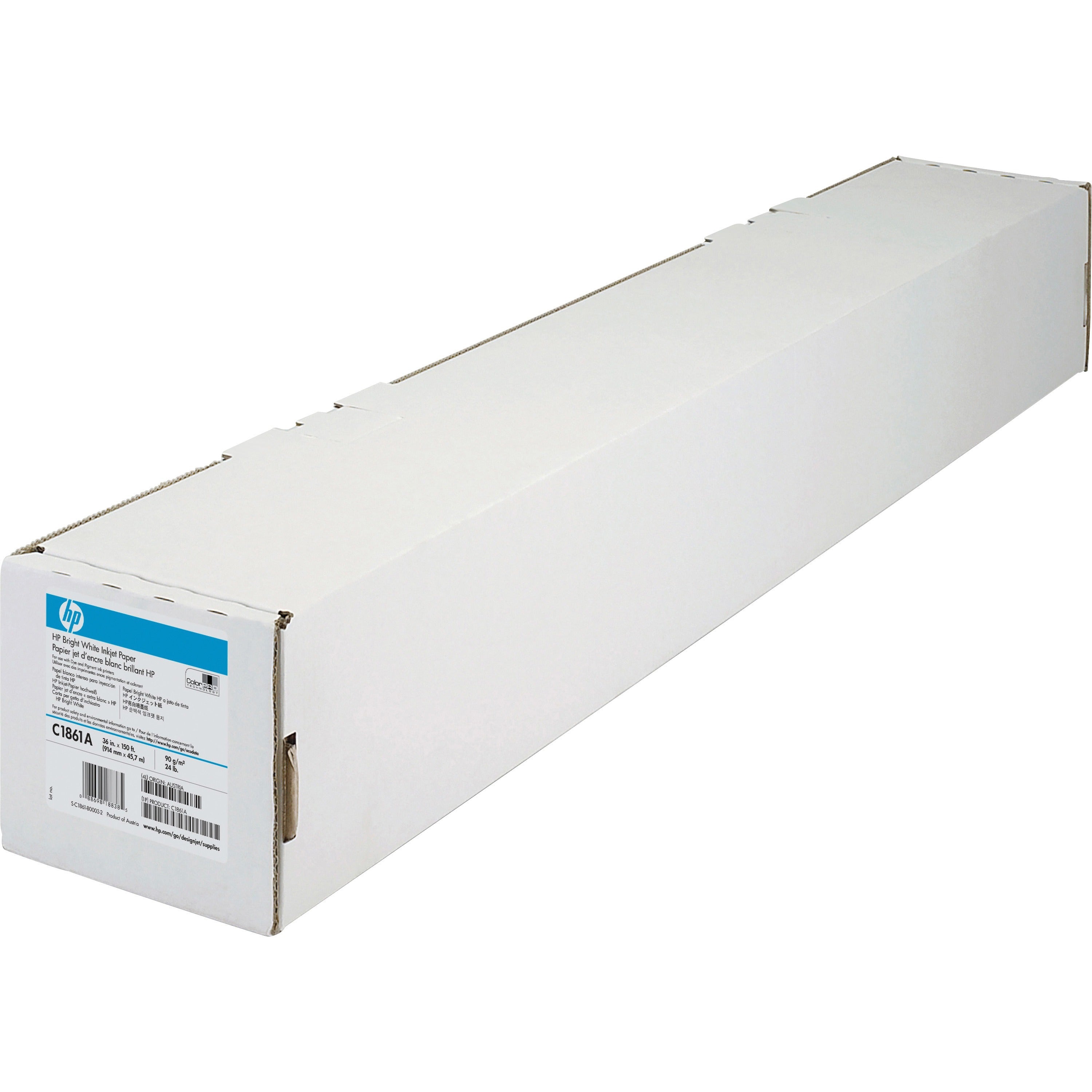 DesignJet Large Format Paper for Inkjet Prints, 4 mil, 36" x 150 ft, White