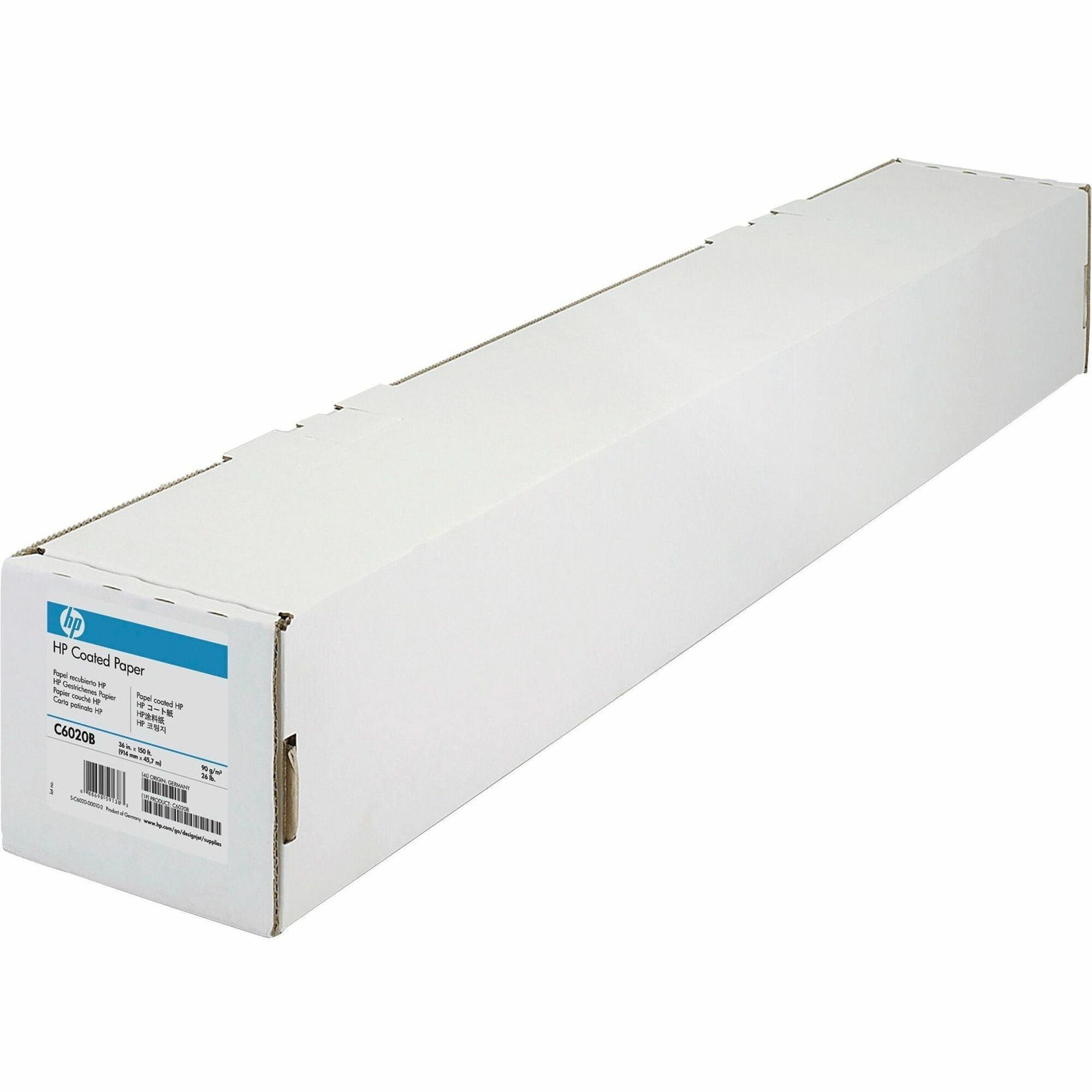 DesignJet Inkjet Large Format Paper, 4.5 mil, 36" x 150 ft, Coated White