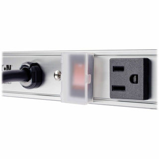 Vertical Power Strip, 12 Outlets, 15 ft Cord, Silver