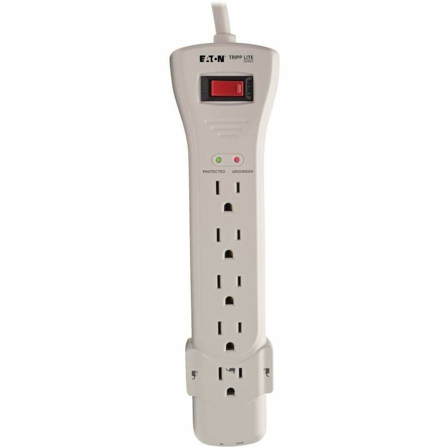 Protect It! Surge Protector, 7 AC Outlets, 15 ft Cord, 2,520 J, Light Gray