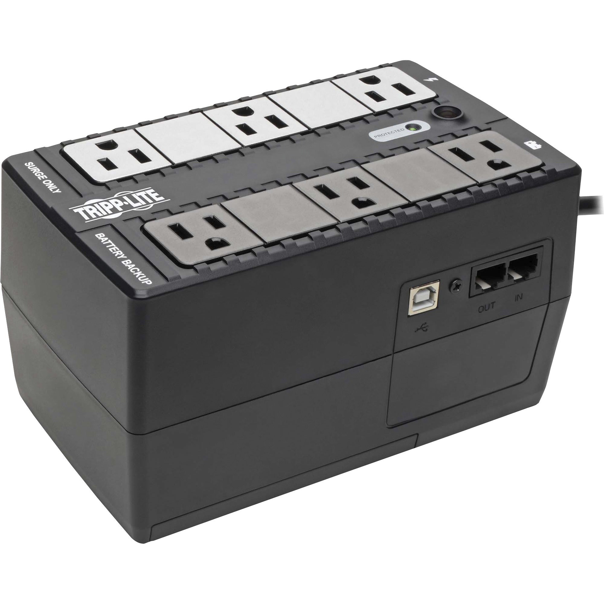 Internet Office Ultra-Compact Desktop Standby UPS, 6 Outlets, 350 VA, 380 J
