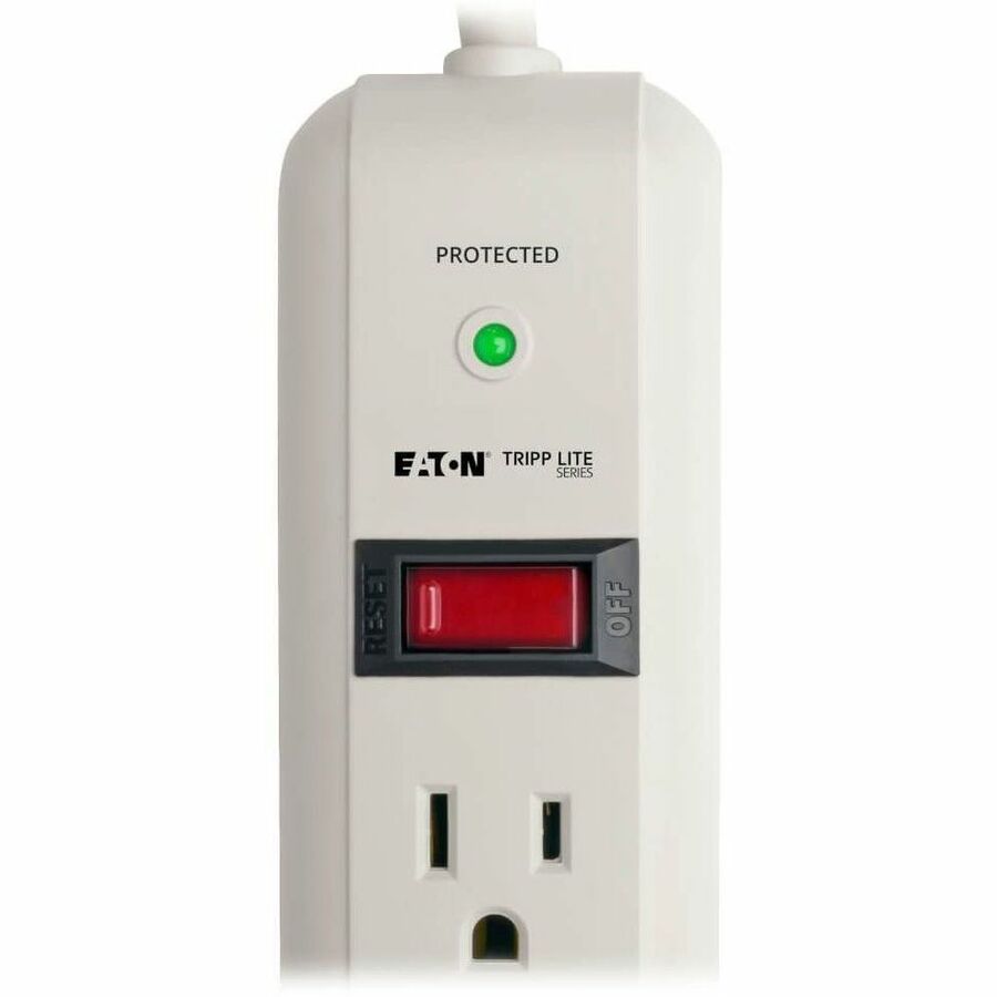 Protect It! Surge Protector, 7 AC Outlets, 12 ft Cord, 1,080 J, Light Gray