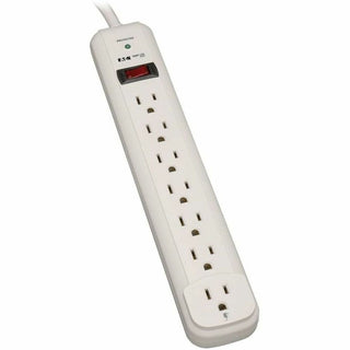 Protect It! Surge Protector, 7 AC Outlets, 12 ft Cord, 1,080 J, Light Gray