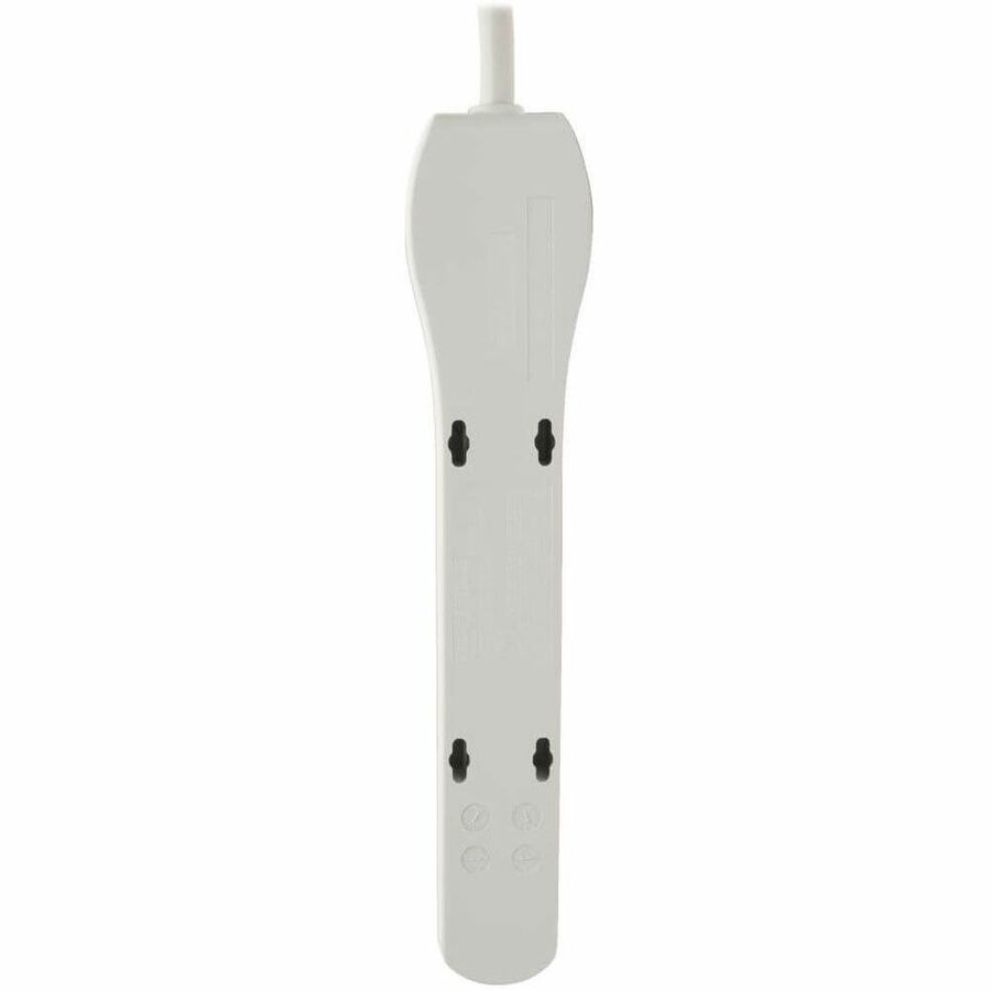 Protect It! Home Computer Surge Protector, 6 AC Outlets, 2 ft Cord, 180 J, Light Gray