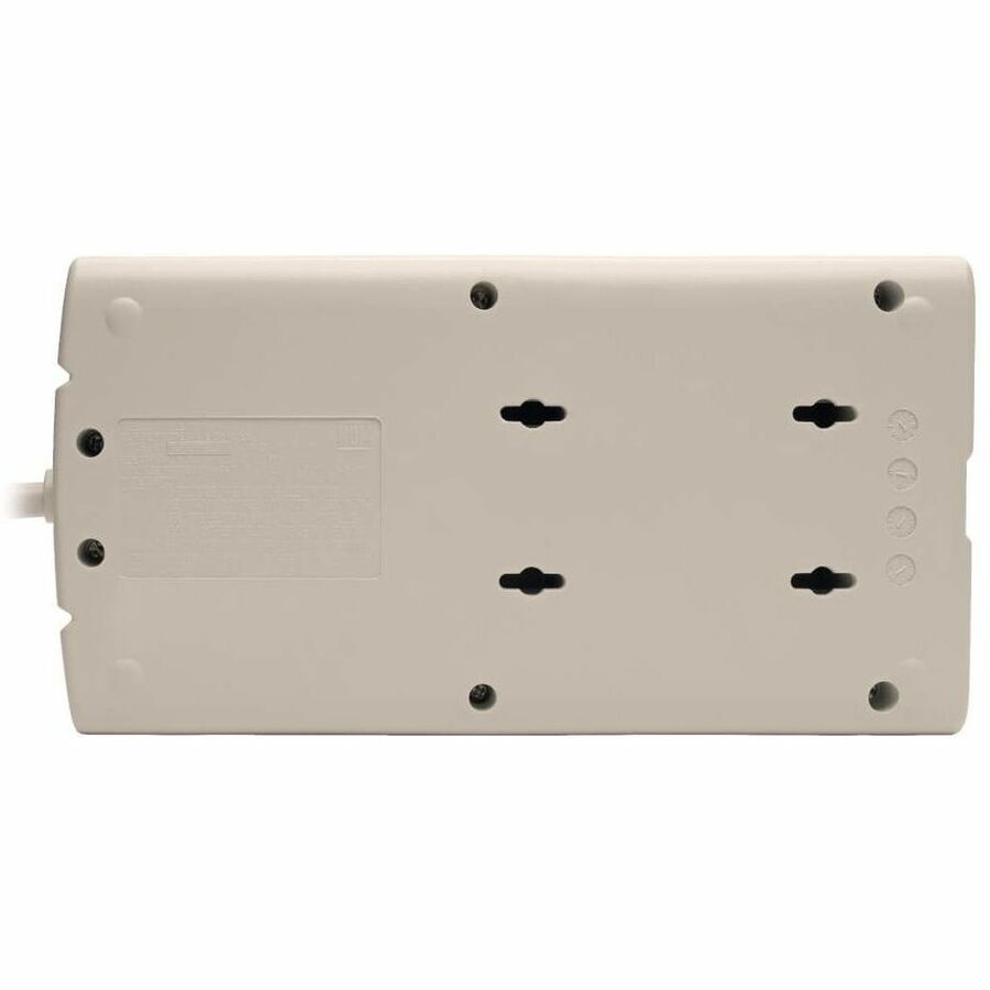 Protect It! Surge Protector, 8 AC Outlets, 8 ft Cord, 1,440 J, Light Gray
