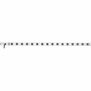 Vertical Power Strip, 16 Outlets, 15 ft Cord, Silver