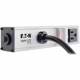Vertical Power Strip, 16 Outlets, 15 ft Cord, Silver