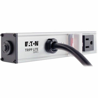 Vertical Power Strip, 8 Outlets, 15 ft Cord, Silver