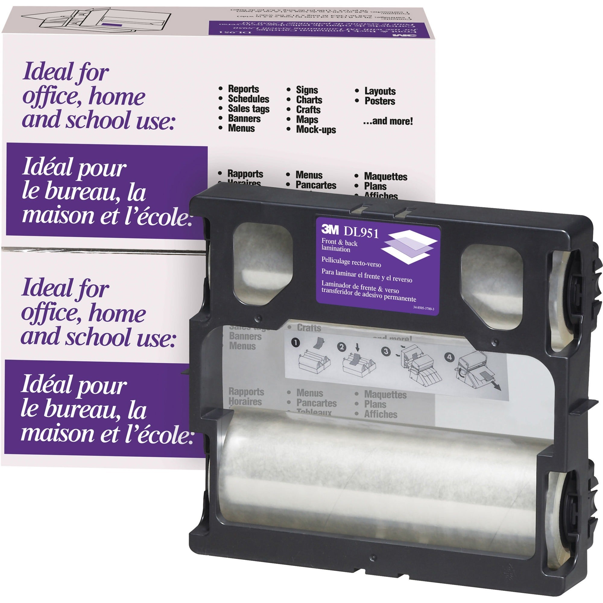 Refill for LS950 Heat-Free Laminating Machines, 5.6 mil, 8.5" x 100 ft, Gloss Clear