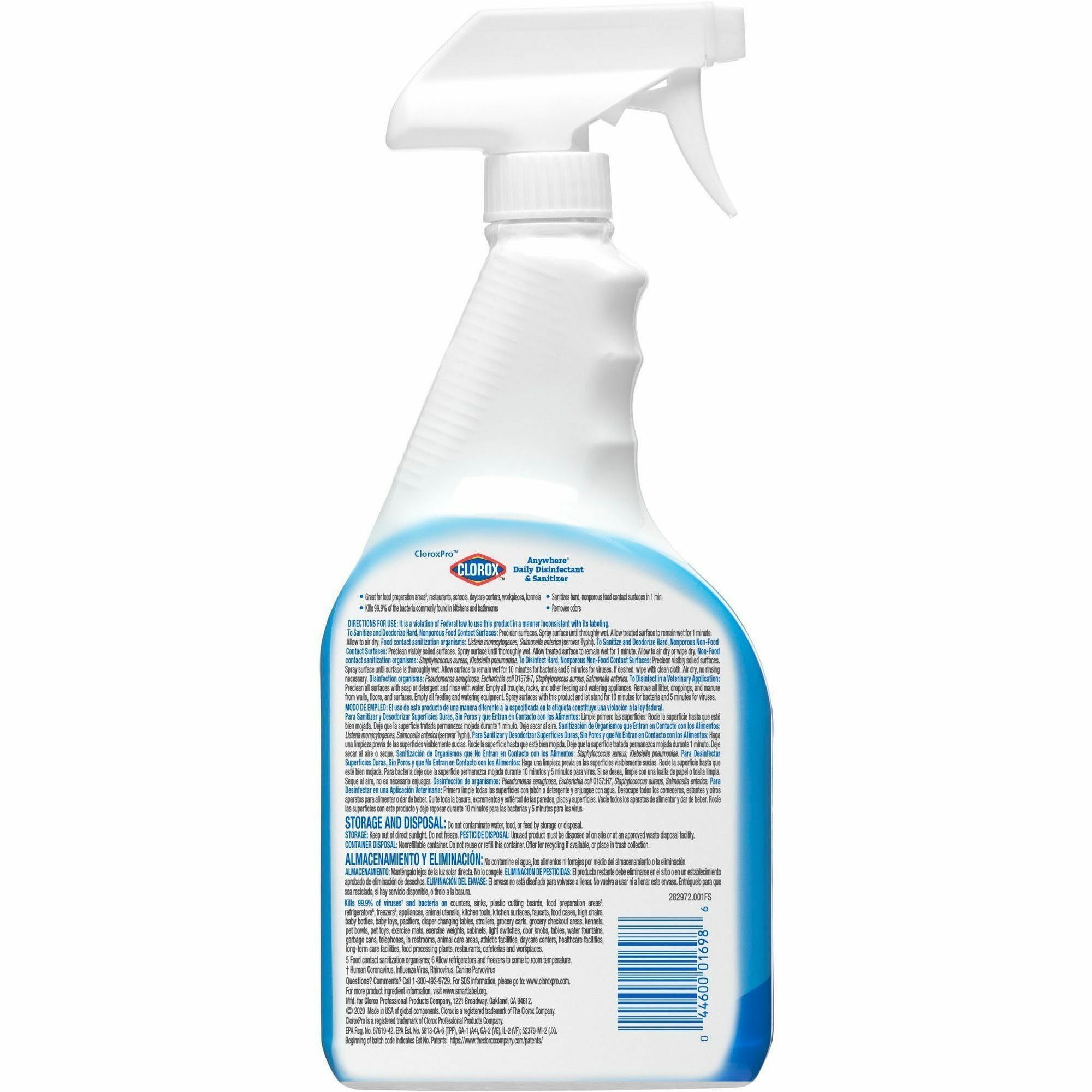 Anywhere Hard Surface Sanitizing Spray, 32oz Spray Bottle, Sold as 1 Each - 5