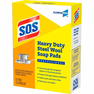 S.O.S. Steel Wool Soap Pads, Sold as 1 Box, 15 Each per Box