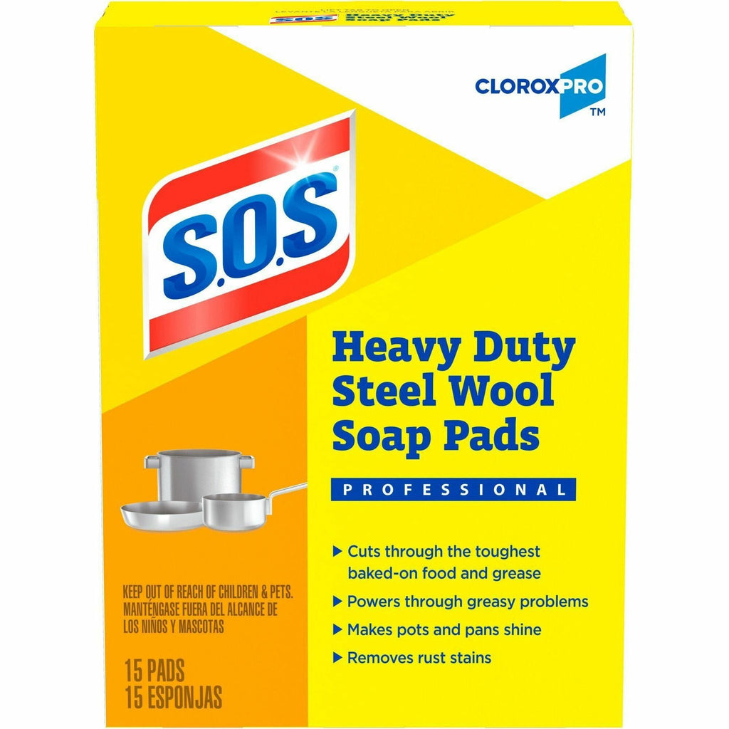 S.O.S. Steel Wool Soap Pads, Sold as 1 Box, 15 Each per Box