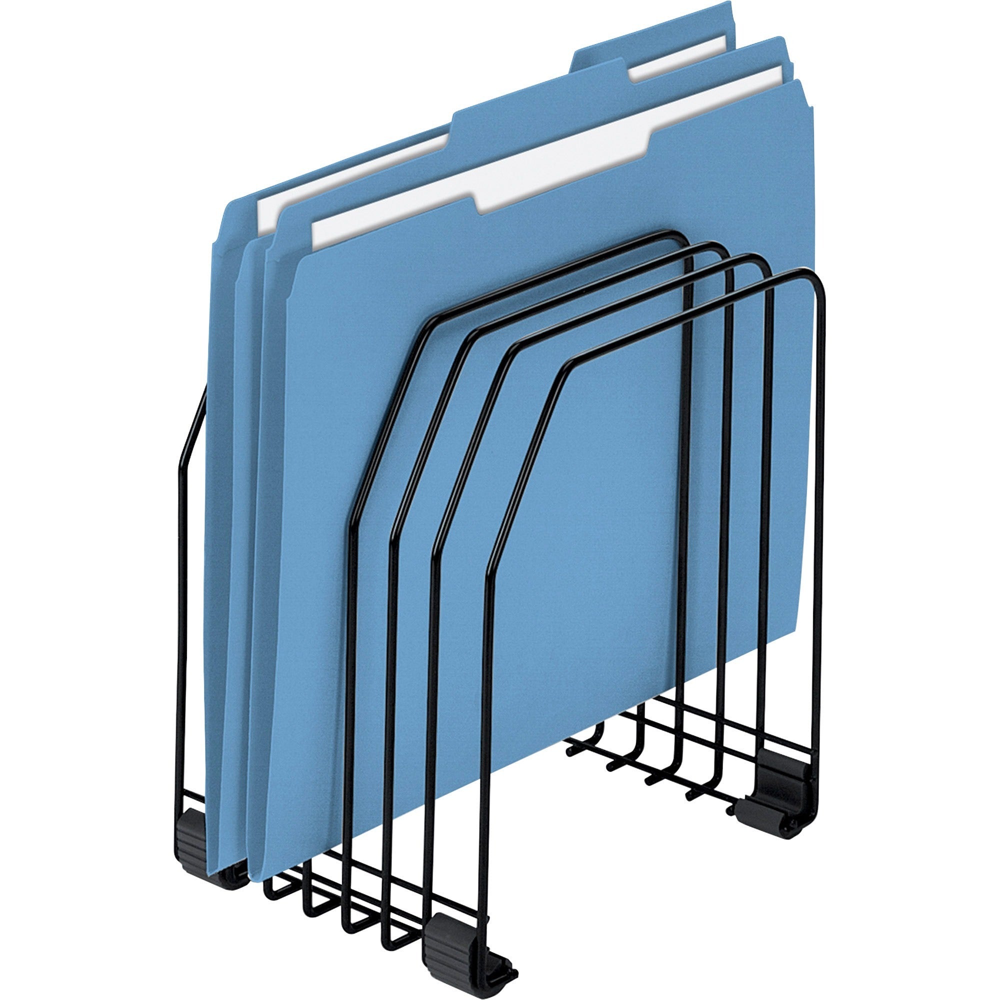 Wire Organizer, 7 Sections, Letter to Legal Size Files, 7.38" x 5.88" x 8.25", Black