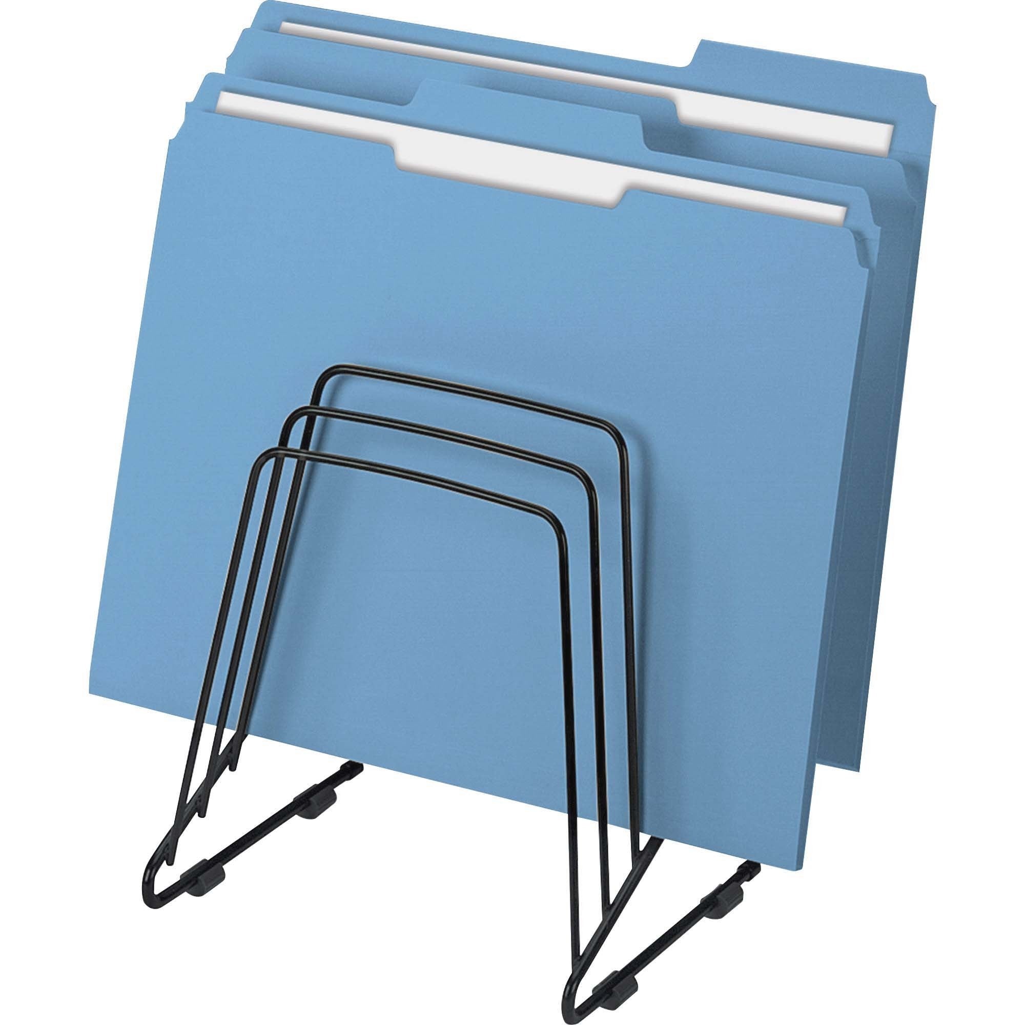 Wire Step File II, 5 Sections, Letter to Legal Size Files, 7.25" x 6" x 8.25", Black