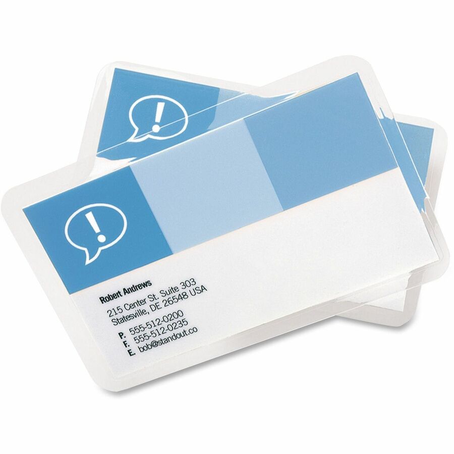 GBC HeatSeal UltraClear Laminating Pouches - Laminating Pouch/Sheet Size: 2.18" Width x 3.68" Length x 7 mil Thickness - for Business Card - Clear - 100 / Box - 2