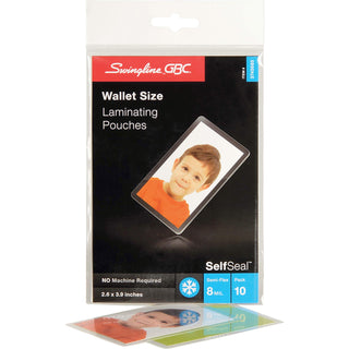 gbc-self-sealing-laminating-pouches-sheet-size-supported-wallet-size-laminating-pouch-sheet-size-238-width-x-388-length-x-8-mil-thickness-glossy-for-document-photo-self-adhesive-easy-peel-durable-clear-10-pack_gbc3745685 - 1