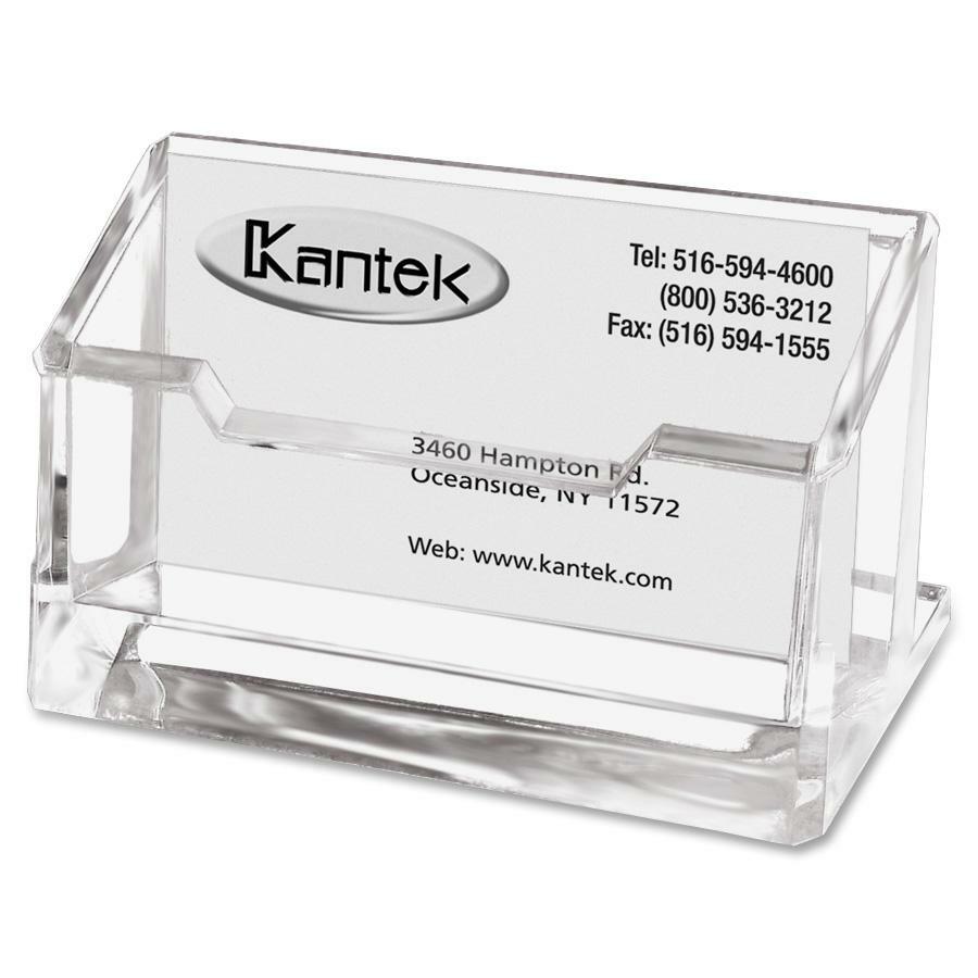 Acrylic Business Card Holder, Holds 80 Cards, 4 x 1.88 x 2, Clear