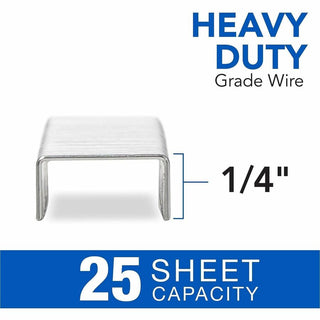 S.F. 13 Heavy-Duty Staples, 0.25" Leg, 0.5" Crown, Steel, 1,000/Box