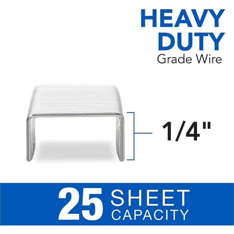 S.F. 13 Heavy-Duty Staples, 0.25" Leg, 0.5" Crown, Steel, 1,000/Box